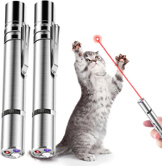 Cat Laser Pointer Toy, 2 Pack Rechargeable Cat Interactive Toys, Pet Toys