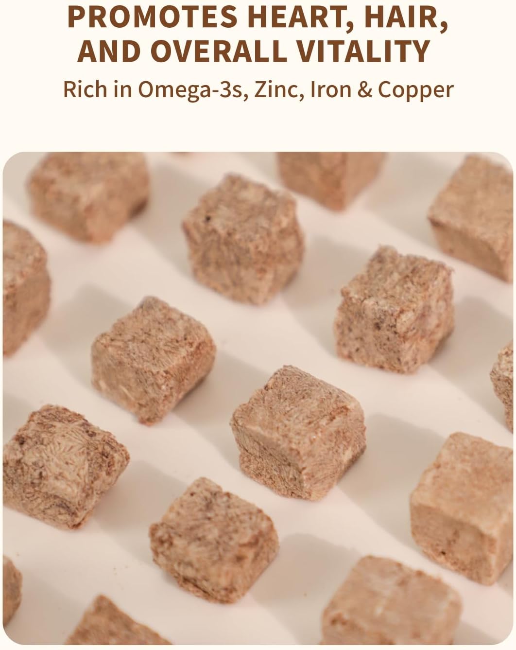 Freeze-Dried Lamb Liver Treat for Small Dog & Cat, Natural Single Ingredient Cats Dogs Dry Food, Whole Cut Raw Treats for Heart, Coat & Immune Health (3.5 oz)