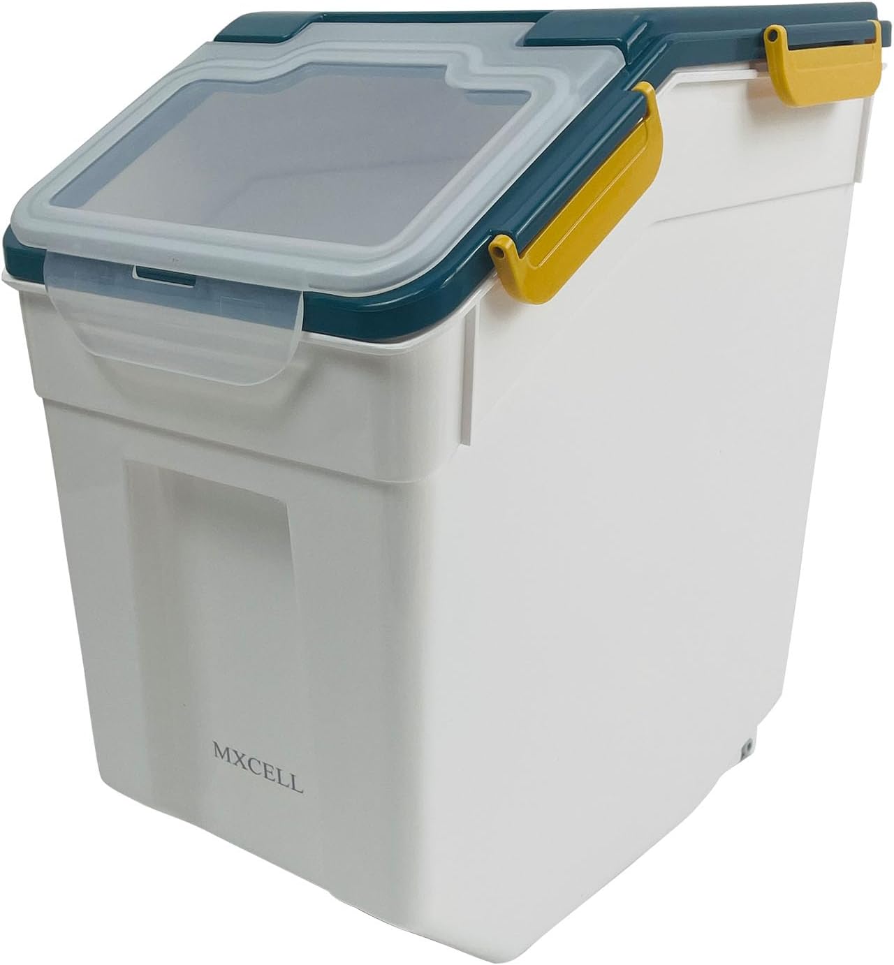 Large Airtight Dog Food Storage Container With spoon and Measuring Cup, 15~30LB Pet Food Storage Container Bin,for Rice/Grain/Pet Food/Flour(Blue)