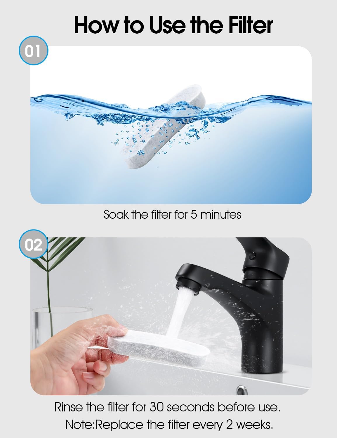 Dog Fountains by WOPET, 4 Pcs Pet Water Fountain Filters for W600 Dog Fountain, Large Water Fountain Filter Replacement