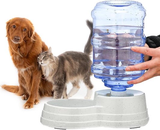 Automatic 6L Large Capacity Dog and Cat Water Dispenser Station,Pet Water Feeder Dispenser,Animal Automatic Gravity Water Drinking Fountain Bottle for Small to Large Dogs and Cats