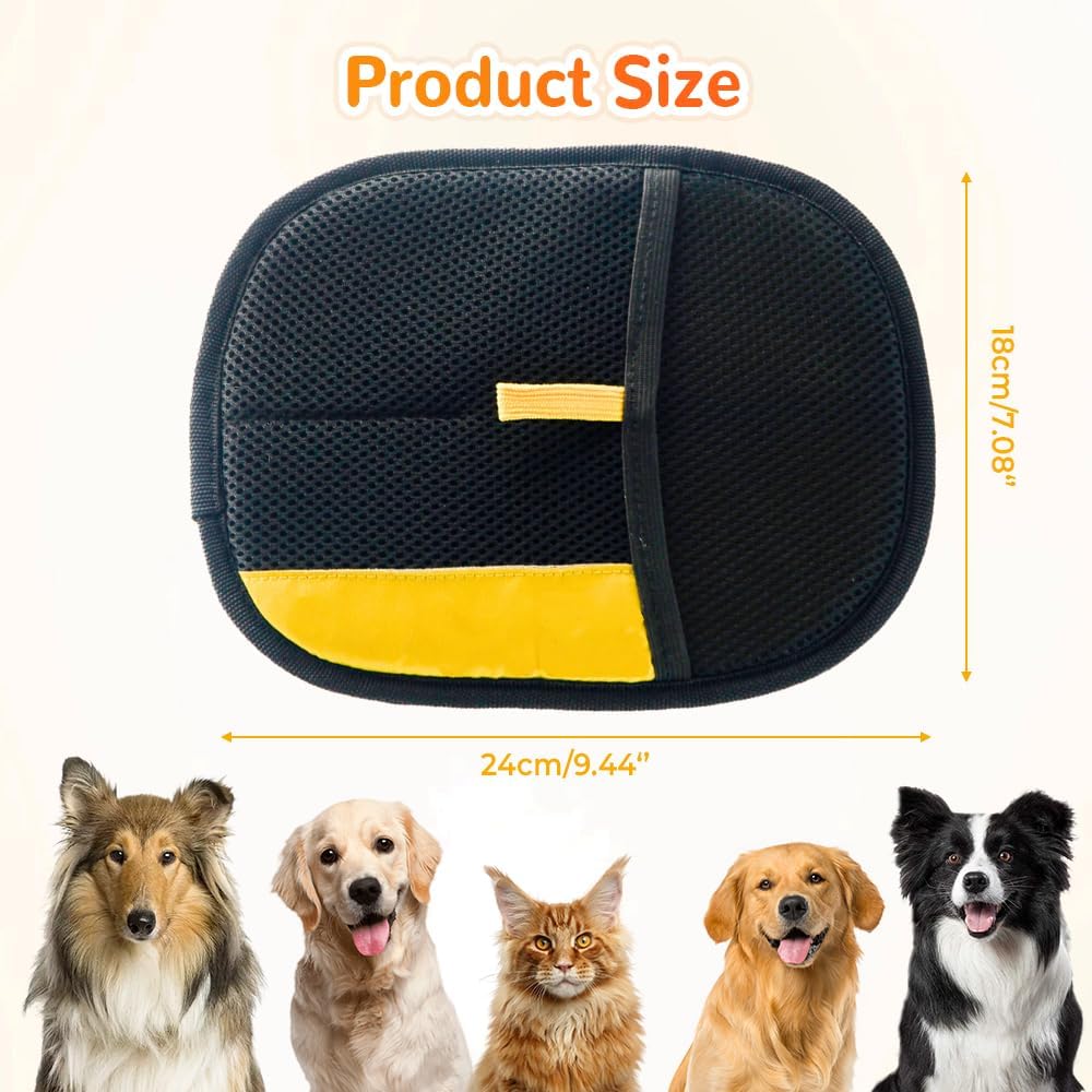 Electrostatic Pet Hair Removal Glove, Hair Cleaning Gloves for Pets Grooming, Dog Hairs Remover Gloves for Bed Clothes