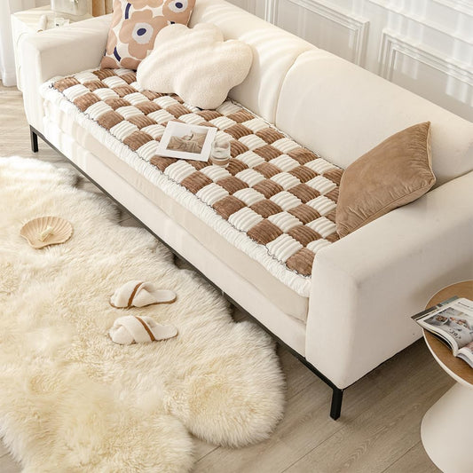 Couch Cover for Dogs Washable, Sofa Cover Protector, Couch Covers for 3 Cushion Couch Sofa Pet Friendly, Soft, Non Slip (27.6 x 59 Inch, Dark Brown)