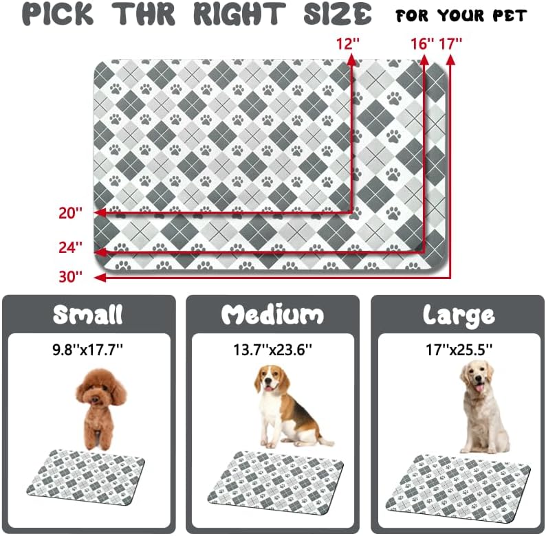 Pet Feeding Mats - Waterproof, Absorbent, 24 x 32 inch for Dogs & Cats