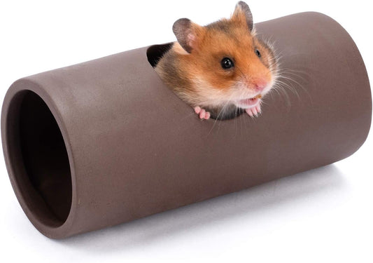 Niteangel Ceramic Hamster Tunnel & Tubes Hideout: for Dwarf Robo Syrian Hamsters Mice Rats or Other Small Animals (Tunnel - Small)