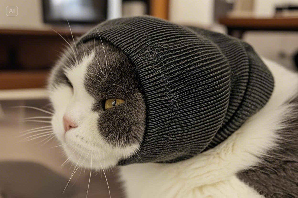 Cat Hematoma Ear Wrap, Pinpoint Mesh Anxiety Relief, Cat Bath Accessories for pet Grooming & Force Drying (Grey S)