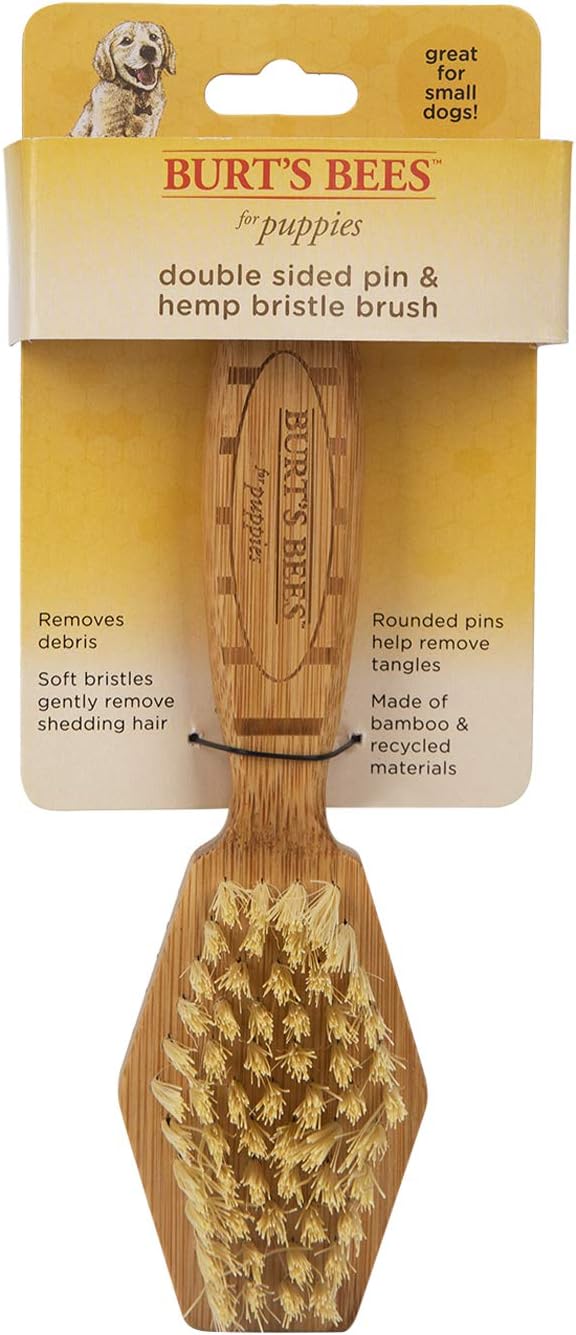 Burt's Bees for Dogs Double Sided Pin & Hemp Bristle Dog Brush