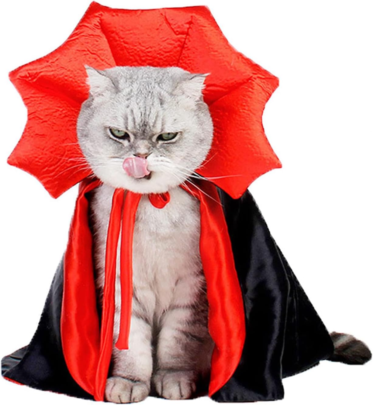 Pet Halloween Vampire Baron Cloak, Festival Cosplay Robe, Pet Halloween Costume Clothes Suit for Medium and Large Cats and Dogs
