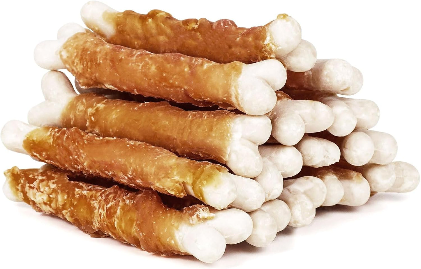 MON2SUN Dog Treats, Chicken Wrapped Calcium Bones Without Rawhide, 4 Inch Training Treats for Teeth Cleaning and Fresh Breath, Chews for Puppy and Small Dogs (10 Ounce - Pack of 1)