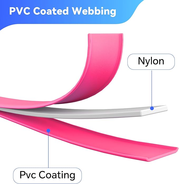 Waterproof Long Leash for Dogs Training 16FT/30FT/50FT, Long Dog Leash Heavy Duty Lead for Large Medium Small Dogs Outside Walking, Playing, Camping, or Yard(Pink 50FT)