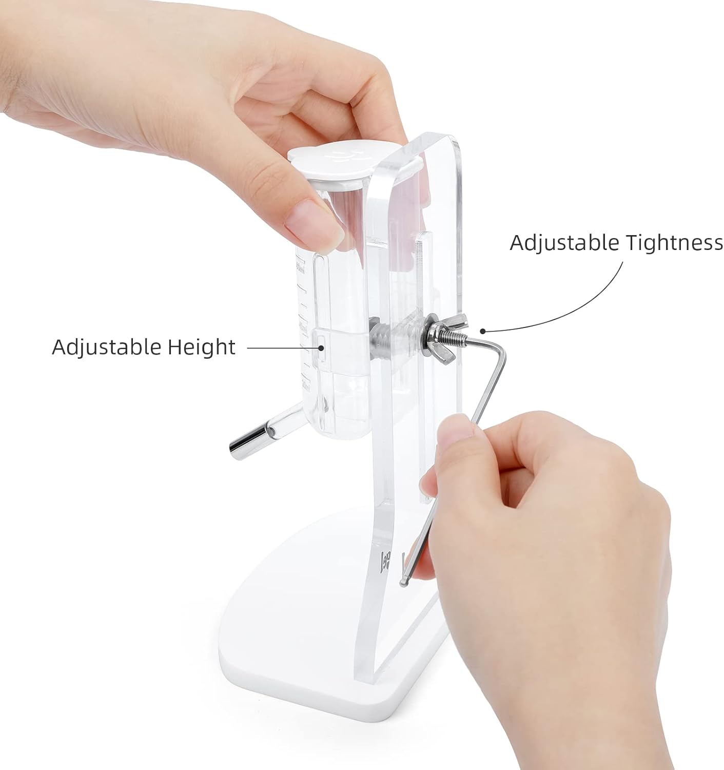 Niteangel 80ml Hamster Water Bottle with Stand No Drip Gerbil Water Feeder Dispenser for Hamster Gerbils Mice Degus Lemming Hedgehog Small-Sized Pet