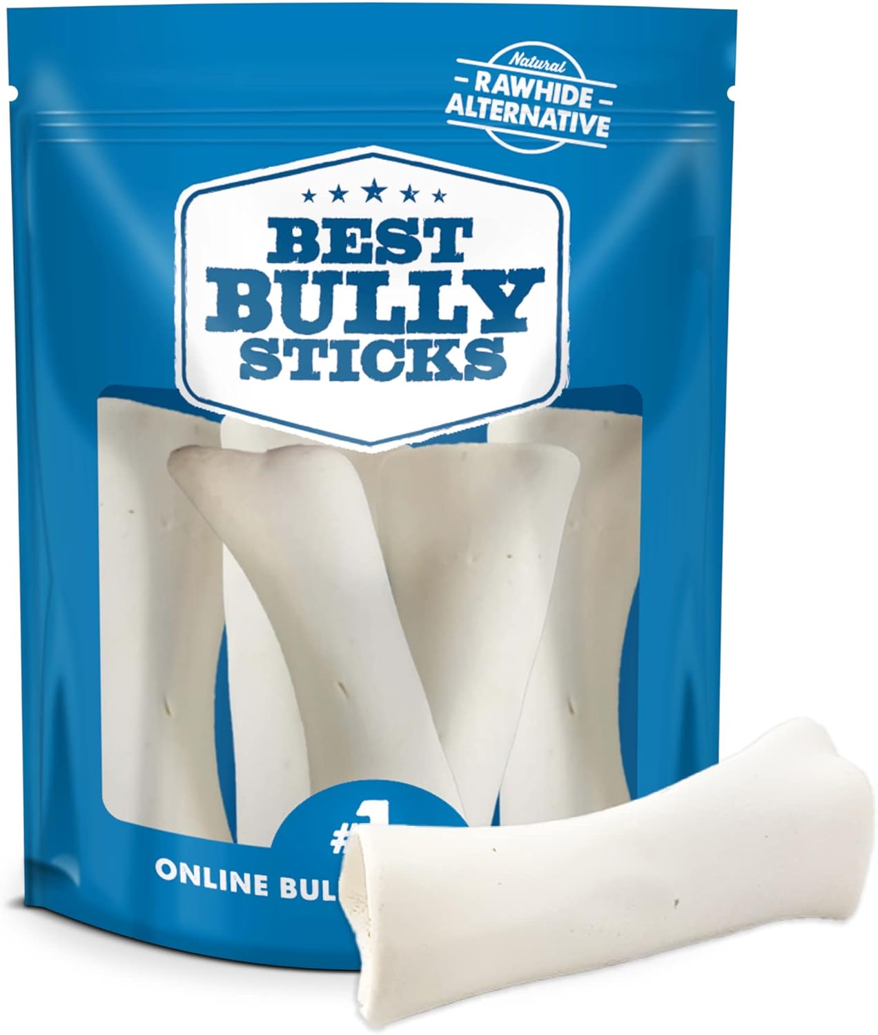 Best Bully Sticks 5-6 Inch Hollow Shin Bones for Dogs - 5 Count (Pack of 1) - Easily Digestible, Long-Lasting, Refillable Treat