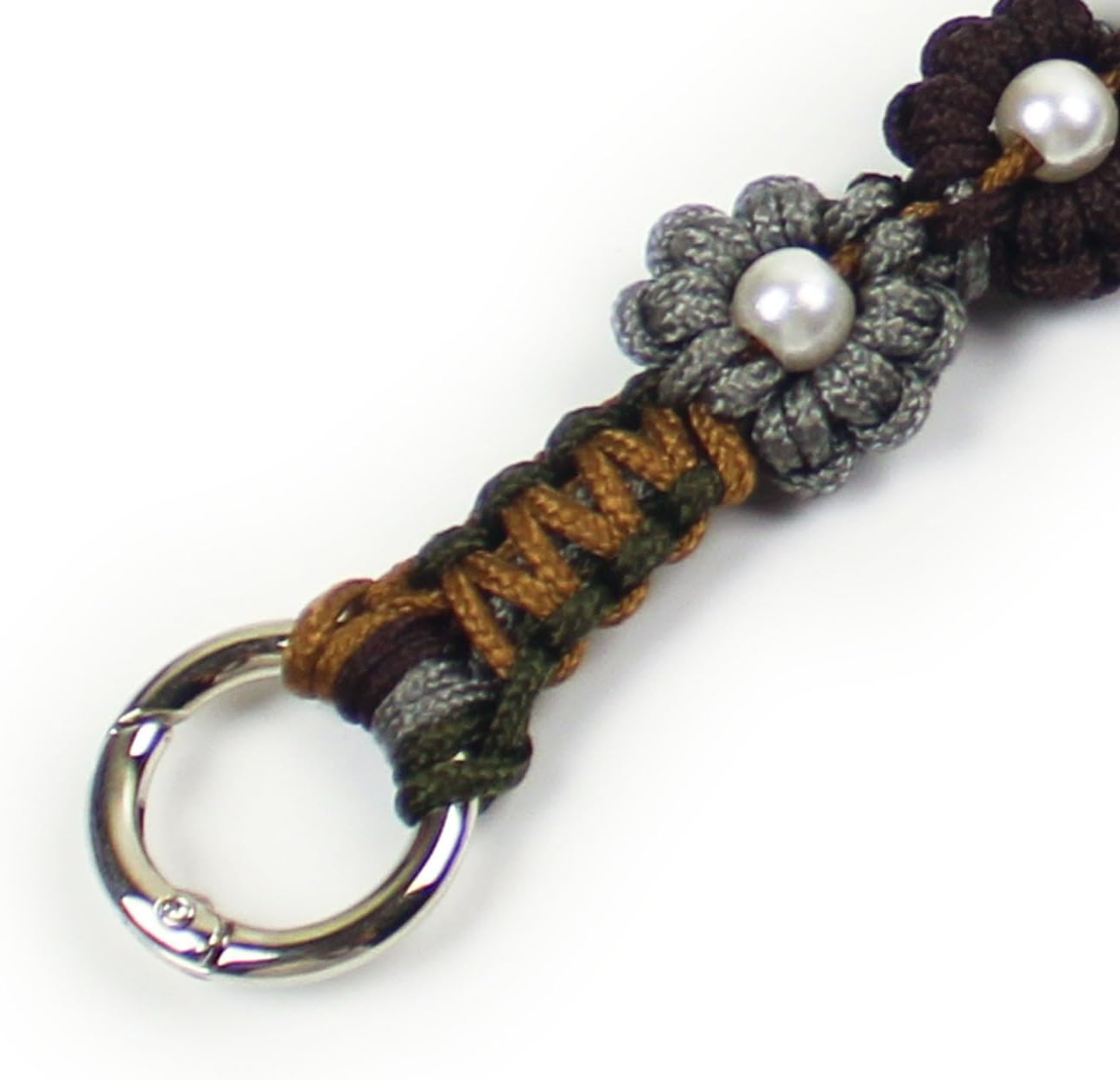 Cute Handmade Paracord Dog Collar – Unique Hand-Braided Multi-Color Flower Design Pet Accessory for Medium Dogs Fit 14-18" Size M