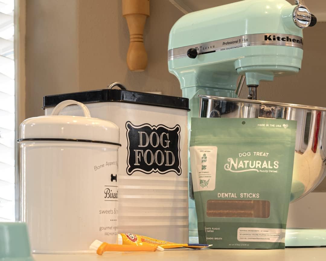 Dog Treat Naturals Dental Chew Sticks | Helps Clean Teeth and Easy to Digest Dog Treats | Dog Breath Freshener | Made with Chickpea & Mint| Made in USA (20 Sticks)