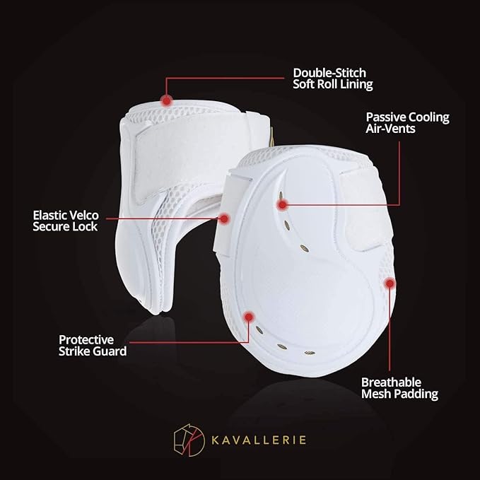 Kavallerie PRO-K Soft No Turn Bell Boots Ultimate Hoof Protection, with Anti-Spin Fastening System, Durable & Prevents Overreaching
