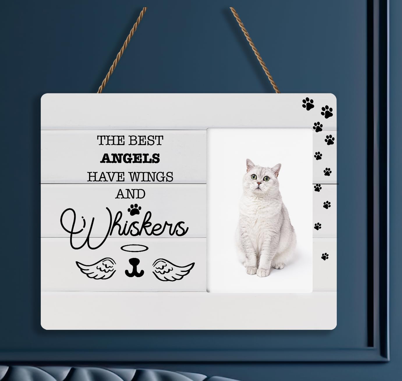 Memorial Gifts for Loss of Cat Sympathy Gift Pet Memorial Picture Frames Fits 4 X 6 Inch Photo Pet Loss Gifts for Pet Owner Photo Frame