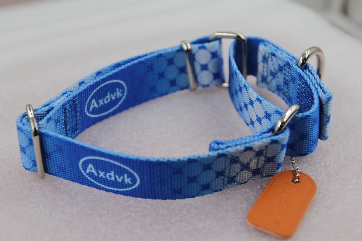 Martingale Dog Collar Colorful Gradient Fashionable - Anti-Escape Soft Durable Pets Collar for Walking Training Outdoor Daily Use -Small,Blue Ocean