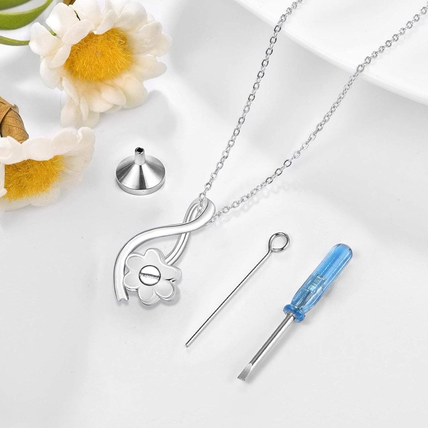 Dreamboat Urn Necklace for Dog Cat Ashes 925 Sterling Silver Pet Cremation Memorial Pendant Paw Print Ash Keepsake Jewelry for Women