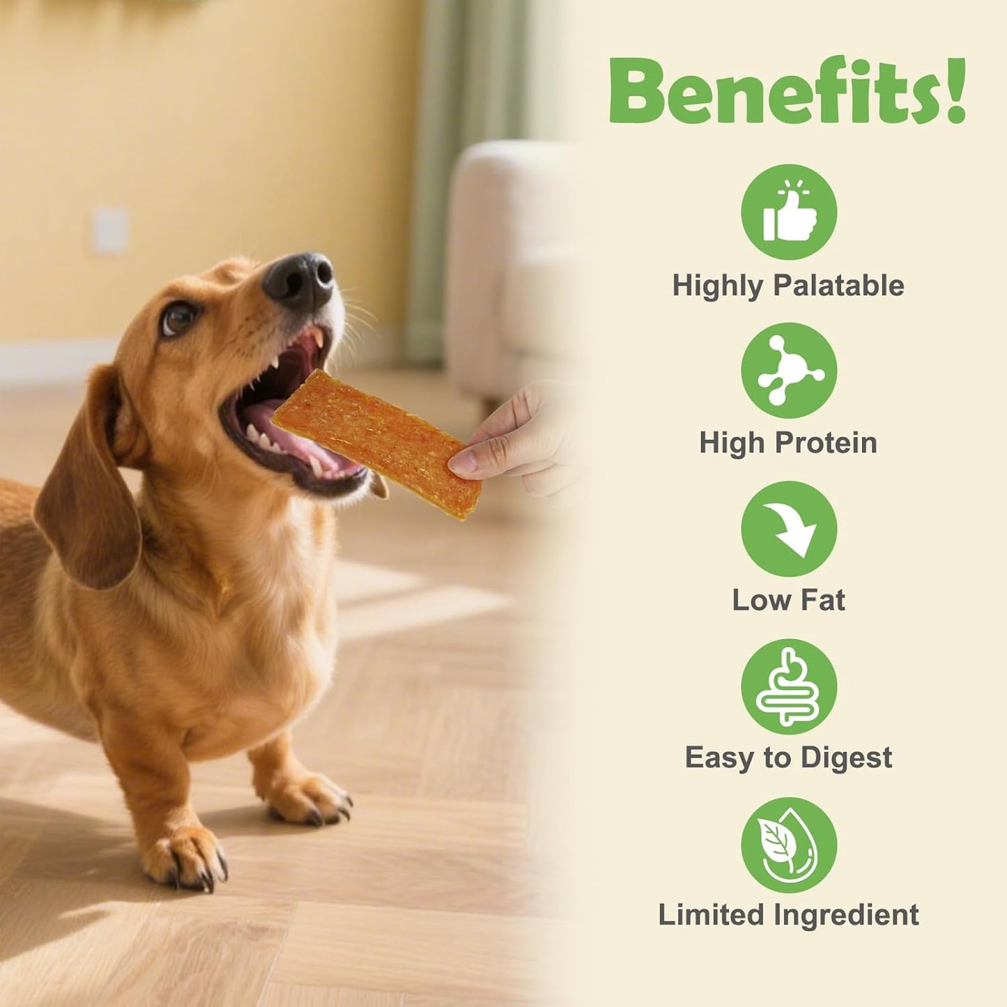 MON2SUN Dog Treats Chicken Jerky Pumpkin Flavor, Rawhide-Free, Gluten-Free, Healthy Jerky Snacks for Small Dogs, 21.2 oz