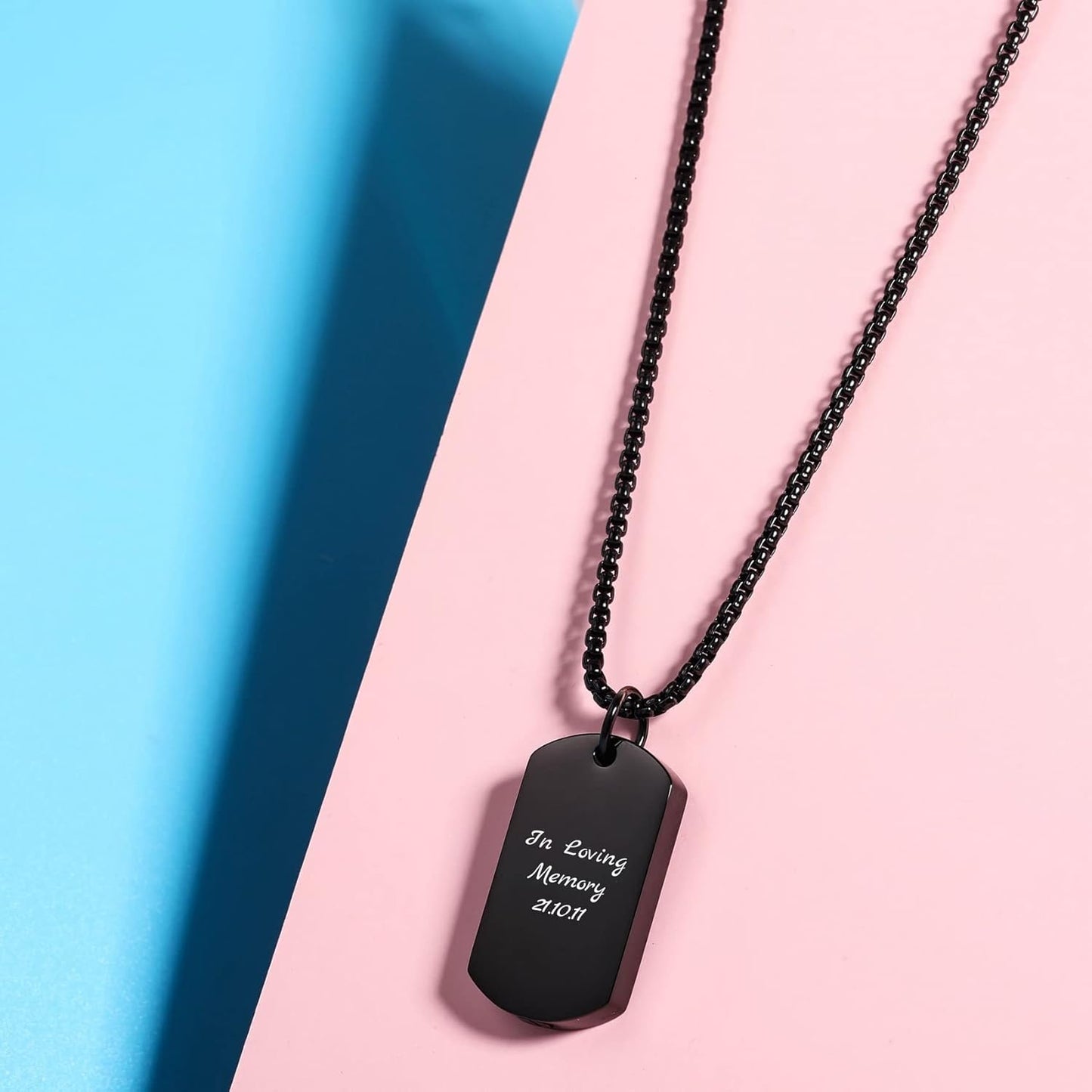 Personalized Urn Necklace for Pet Ashes Custom Photo/Name/Date Paw Print Pendant for Women Men Cremation Jewelry Memorial Keepsake for Dog/Cat/Pet Urn Necklace with Funnel Fill Kit