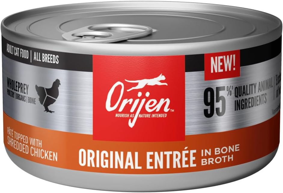 ORIJEN Premium Pate Wet Cat Food in Bone Broth Original Entrée 3oz Cans (24 Count)