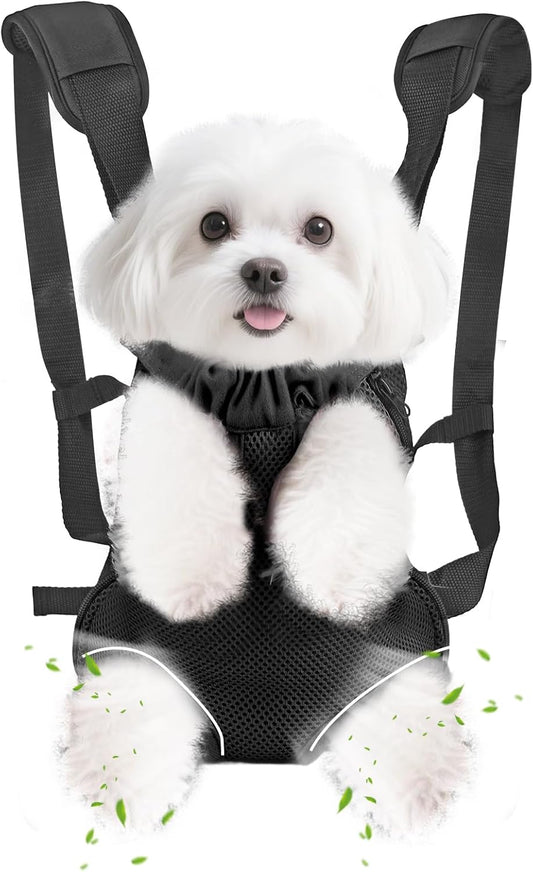 Inspack Dog Cat Backpack Carrier, Carrier Backpacks for Small Medium Dogs, Pet Dog Front Chest Carriers Backpack, Puppy Carrier Sling Backpack, Holder Papoose for Baby Cat Body【Small Size】