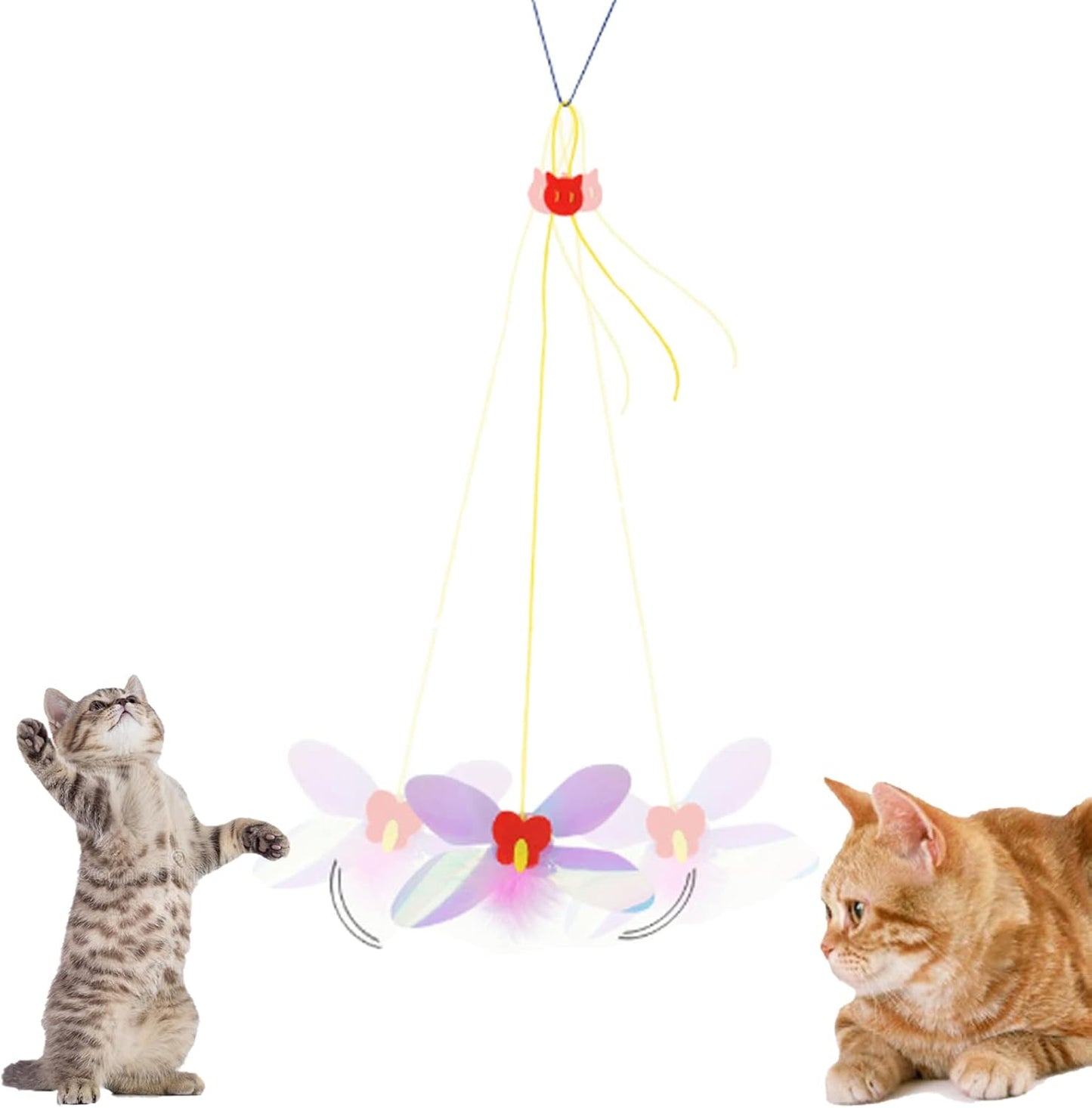 ISMARTEN Dragonfly Cat Toy - A-Door-Able Teaser & Exerciser for Cats & Kittens, Hanging from Door, Window, Cage