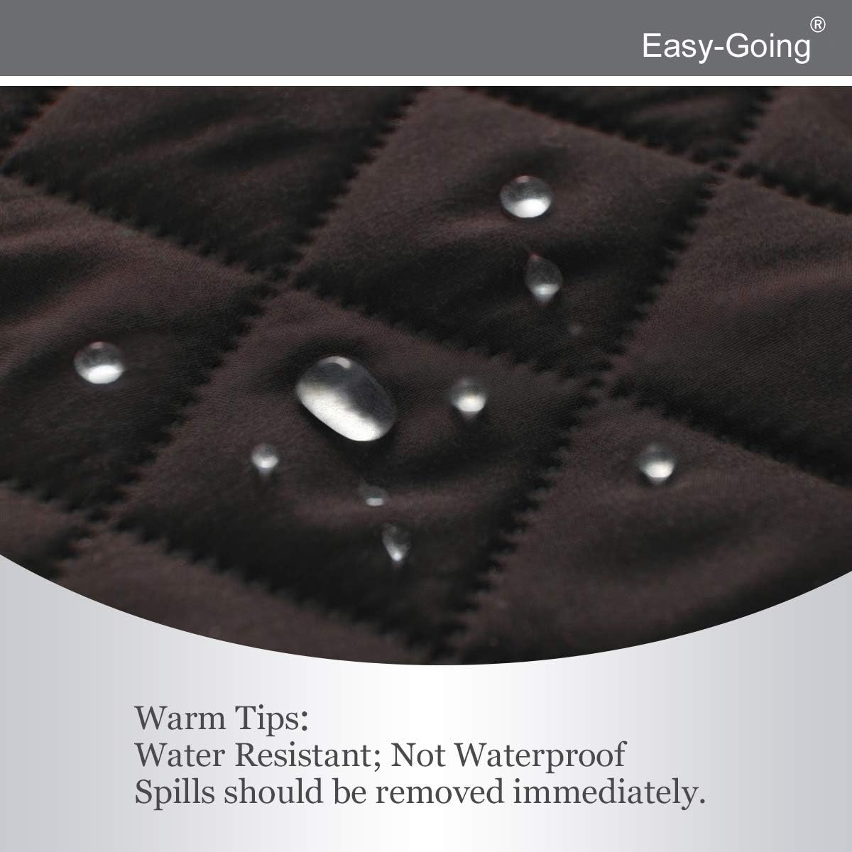 Easy-Going Reversible Oversized Couch Cover for 3 Cushion Couch Sofa Cover for Dogs Water Resistant Furniture Protector Cover with Foam Sticks for Pet (Oversized Sofa, Chocolate/Beige)