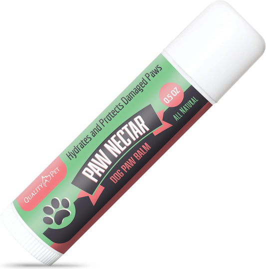 Natural Lick Safe Dog Paw Balm Jumbo 0.5oz - 100% Organic Dog Paw Pad Balm Protector, Moisturizer & Soother for Dry Cracked Paws, Hot Pavement - Heals, Repairs & Restores - Coconut Oil, Shea Butter