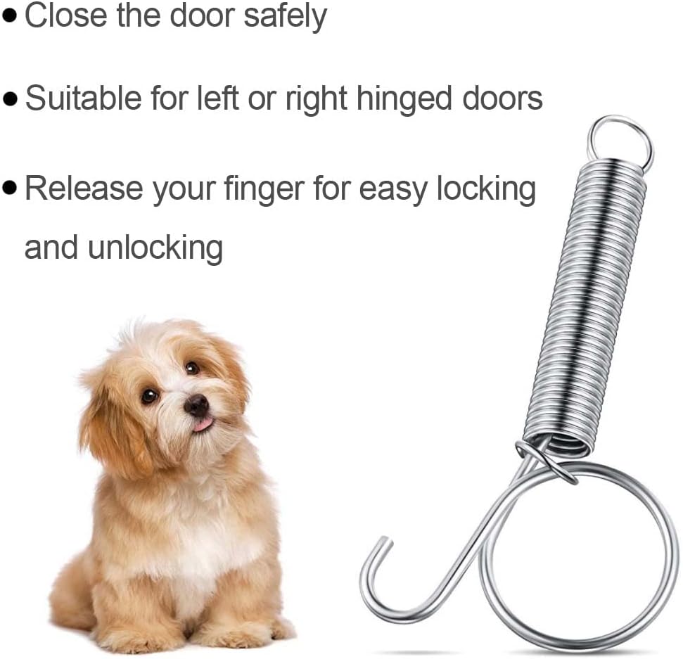 20Pcs Spring Door Latch for Cages Metal Finger Spring Hooks 2 Sizes Multi-Functional Wire Cage Spring Latch Security for Fixing Pet Cage Door Dog Cat Hamsters Bunny Bird Parrot Cages Hook