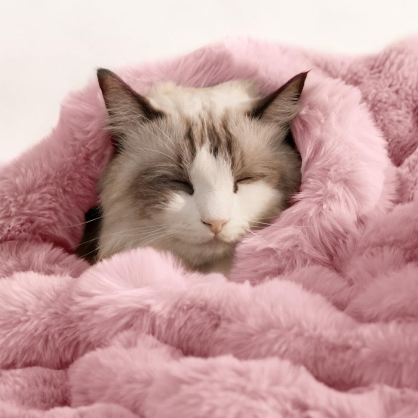 Dog Blanket Ultra Soft Fuzzy Faux Fur Cat Blankets for Indoor Cats Ultra Soft Plush Faux Fur Machine Washable Reversible Pet Throw Protector for Couch Furniture 39"X 30" Pink