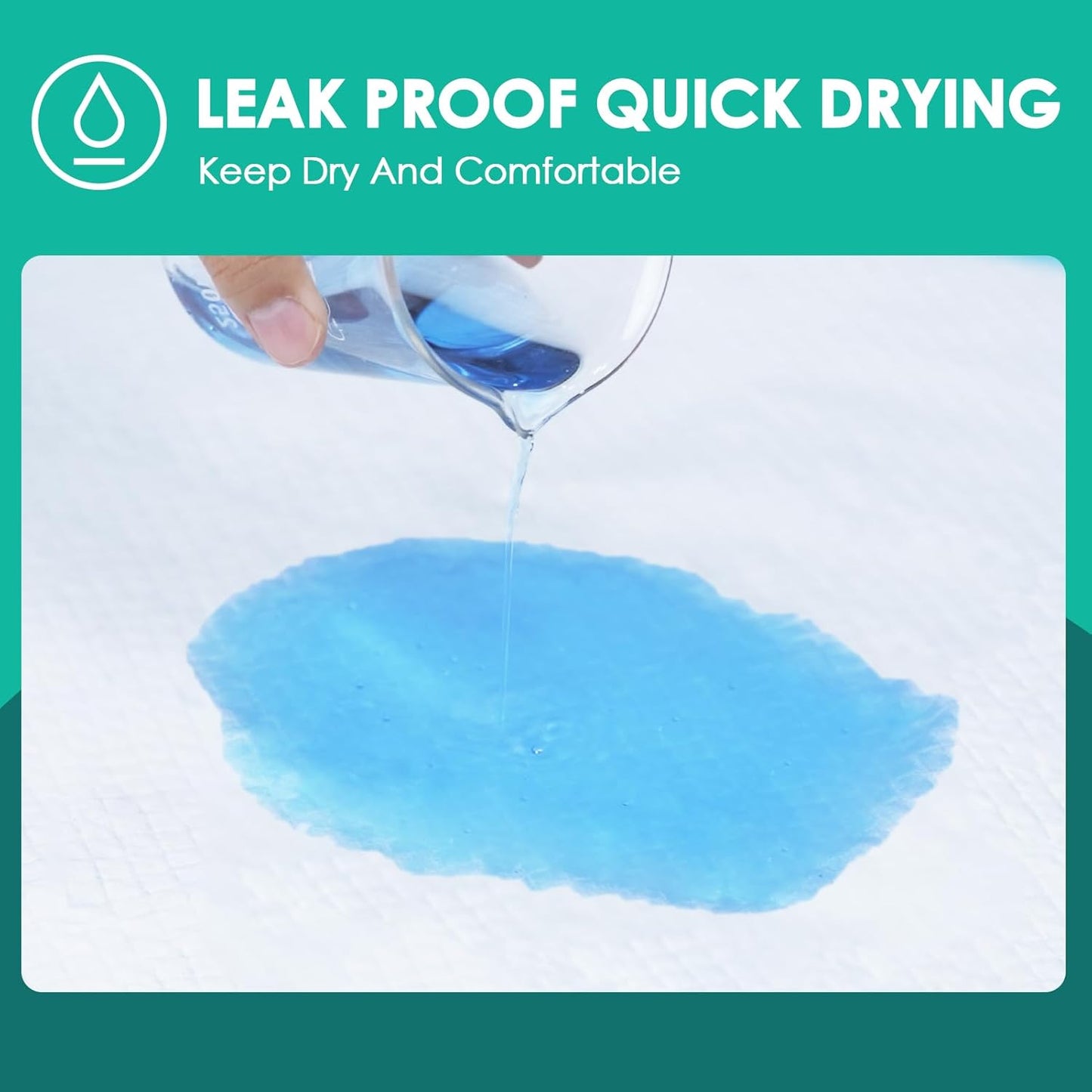 JollyMate Dog Pee Pads Extra Large 36"x36", X-Large Puppy Training Pads with Adhesive Tabs, 6 Layers Thick, Super Absorbent, Leak-Proof, Quick-Dry, Potty Pads for Dogs and Puppies (100, 22*22IN)