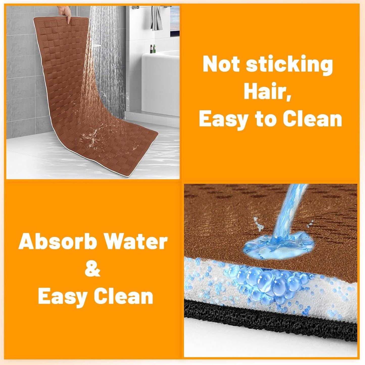 Manificent Non-Slip Pet Bed Mat for Back Seat Extender, Hair Resistant Dog Blanket for Hard Bottom Dog Car Seat Cover, Anti Slip Pet Linner Backseat Cover Brown Plaid