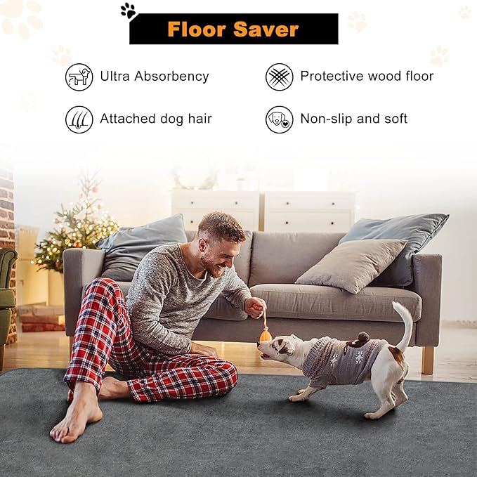 Washable Dog Pee Pads 36x36 2Pack Reusable Puppy Pads, Absorb Dog Mats Non-Slip Puppy Training Pads for Whelping, Potty, Training, Playpen, Crate