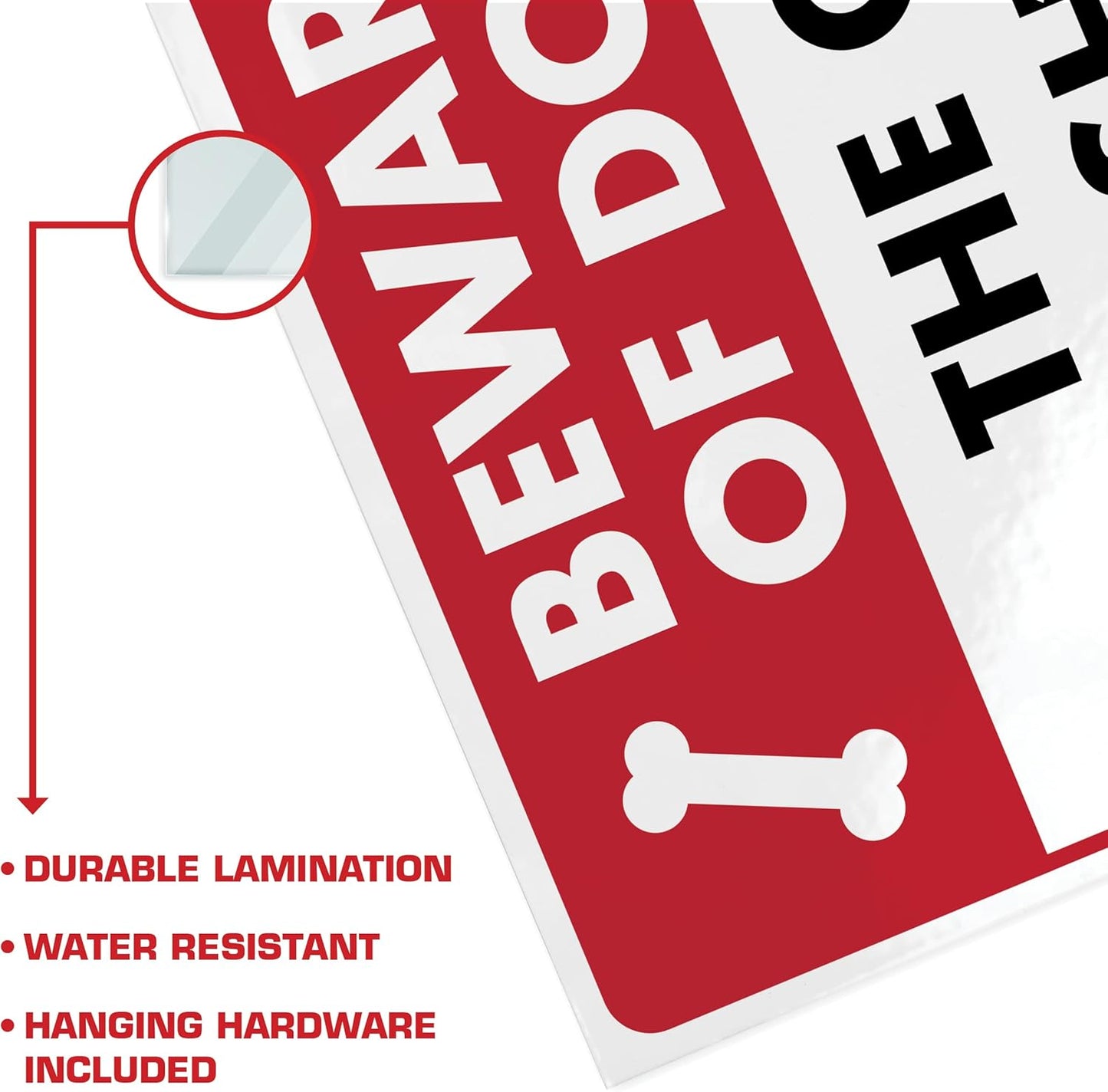 Beware of Dog The Cat Is Shady Too - Funny Cat Sign, Laminated - 8.5" x 11" - Cat Signs for Home Decor, Gift for Cat Lovers, Cat Warning Sign - ENVISIONED Signage