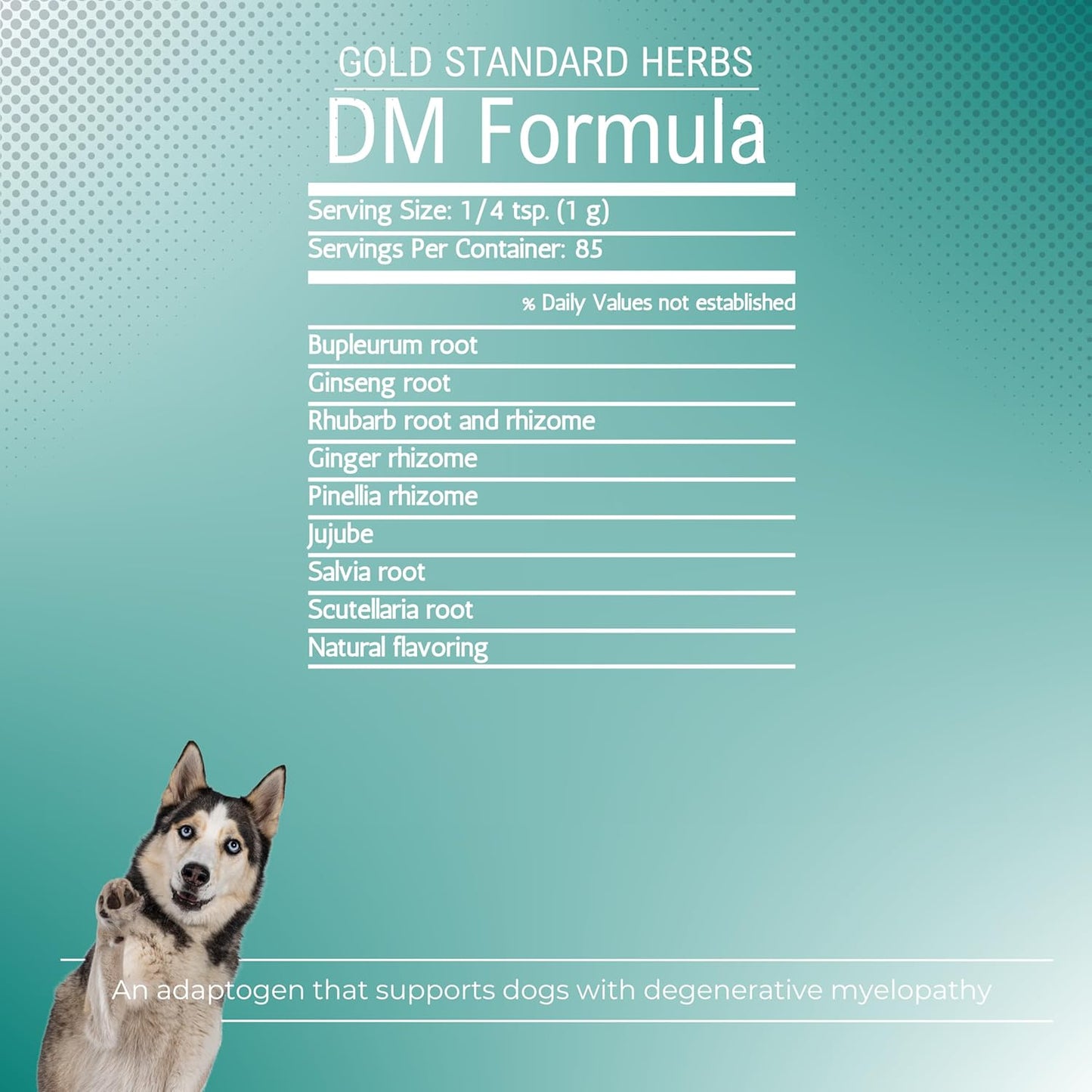 DM Formula Degenerative Myelopathy Relief for Dogs by Gold Standard Herbs, All Natural Granular Herbal Extract, (250 gram)