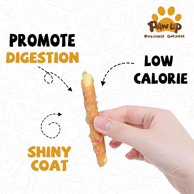 Dog Treats Chicken Wrapped Biscuits Pumpkin Sticks, Rawhide Free Soft Chewy w/Taurine, Dog Training Treats,12.5 oz