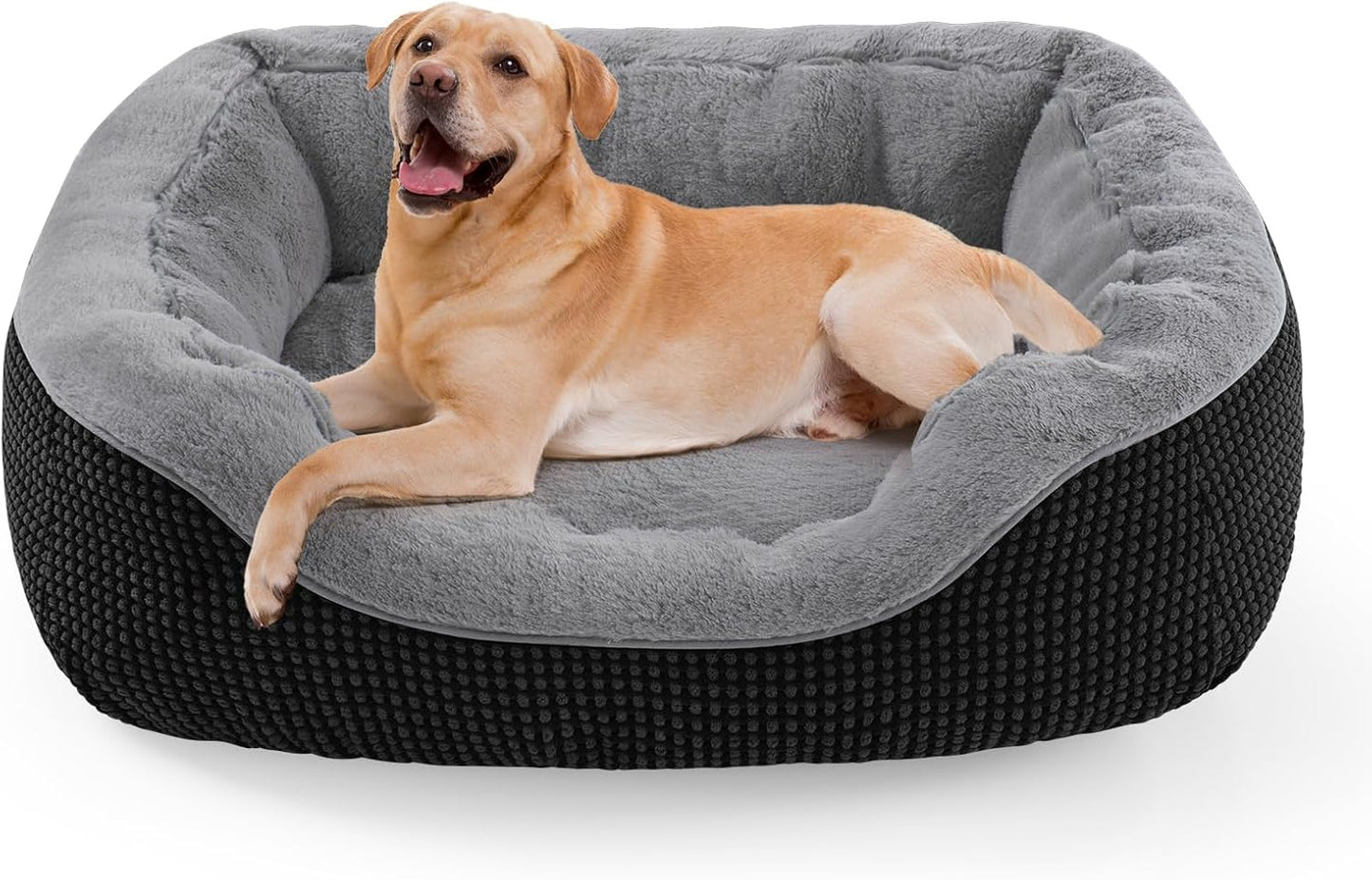 INVENHO Large Dog Beds Large Sized, Washable Orthopedic Warming Soft Sleeping Durable with Anti-Slip Bottom