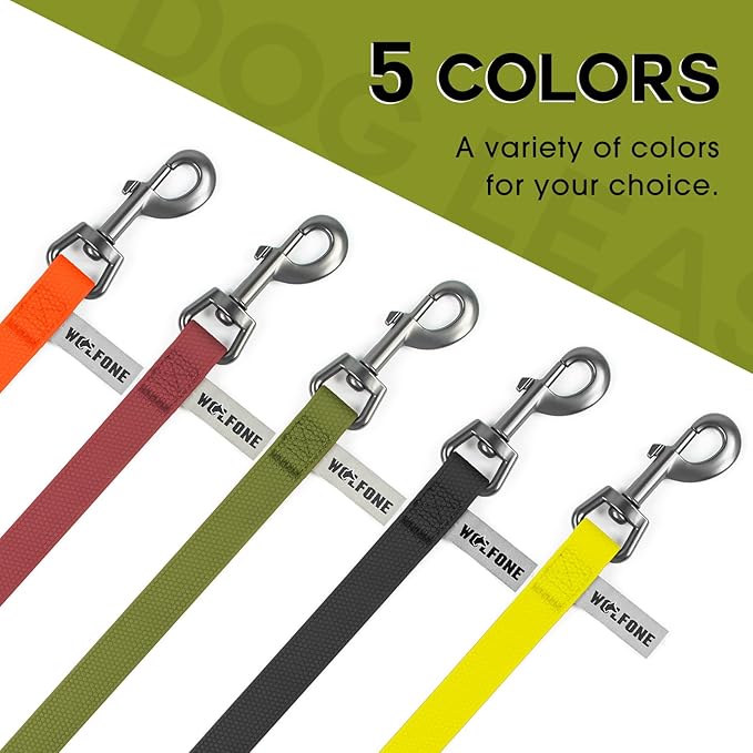 Wolfone 15m Dark Green Heavy Duty Robust Training Dog Leash with Anti-Slip Handle，Waterproof Long Dog Leash for Outdoor Activities