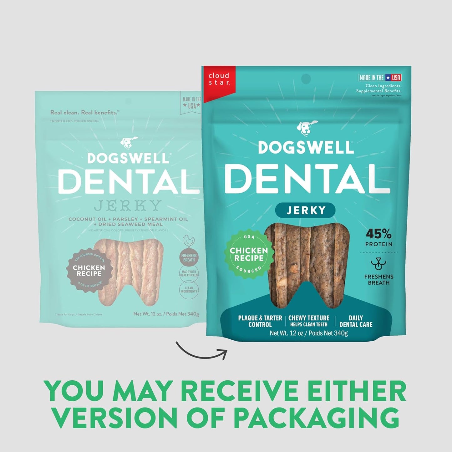 DOGSWELL Dental Chicken Jerky 12 Ounce