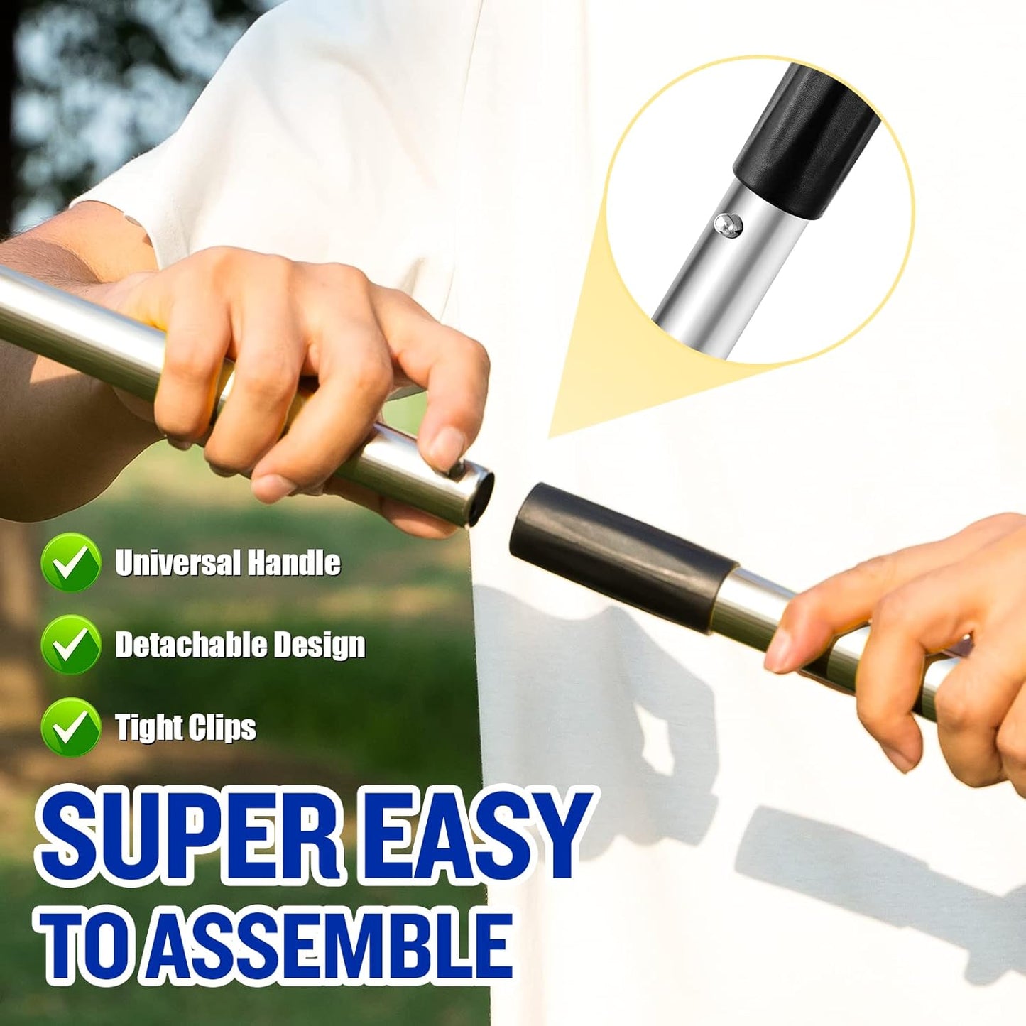 Dog Pooper Scooper, Tray Rake and Spade 3 Pack Poop Scoop Adjustable Long Handle Metal with Bin for Pet Waste Removal, No Bending Clean Up for Large and Small Dogs