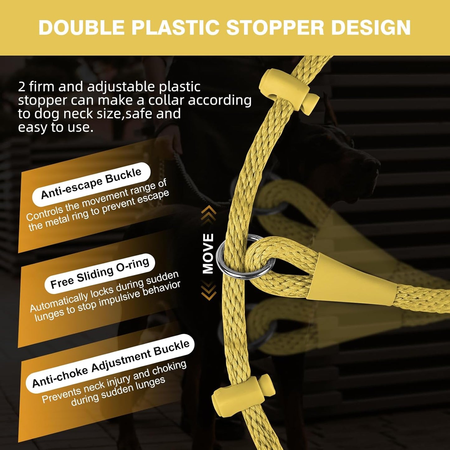 Lynxking Dog Leash Slip Lead Reflective Breathable Rope Comfortable Strong No Pull Slip On Pet Training Lead for Dogs