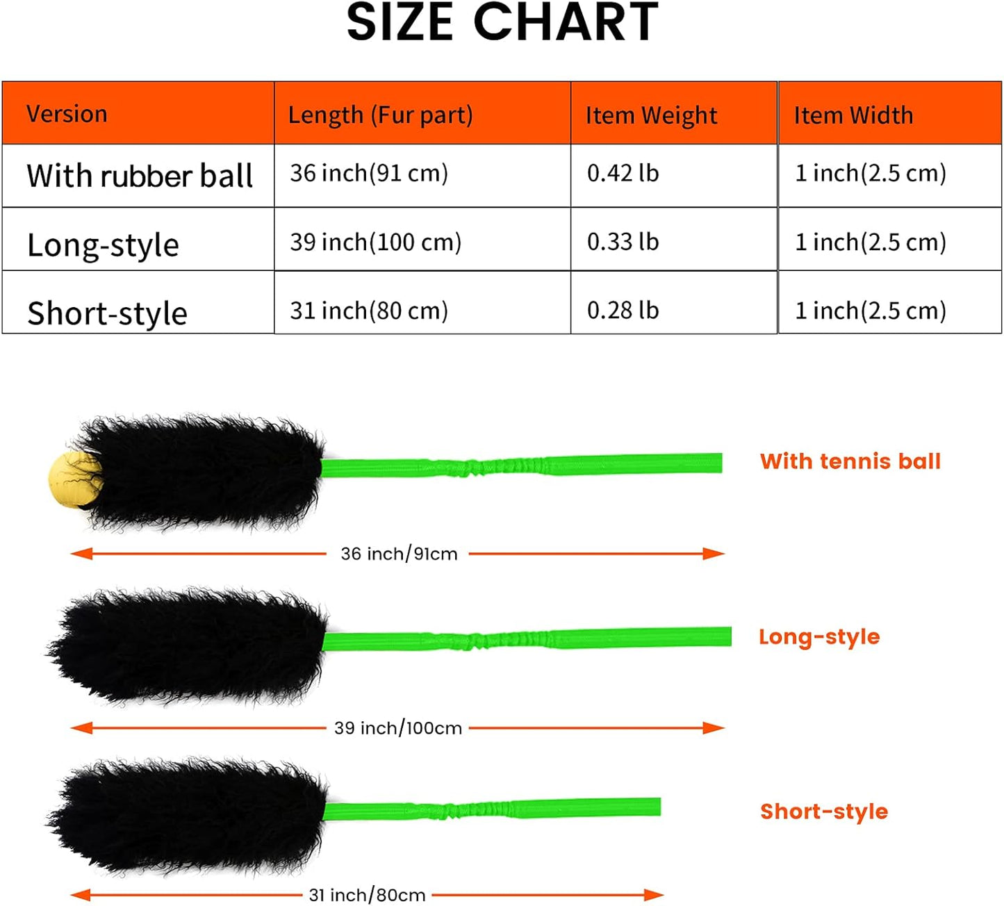 HOWGO Dog Rope Toy,Dog Bungee Chaser Toy 100% Sheepskin,Sheep Smell Tug Toy for All Breeds (Green, Short Without Ball)