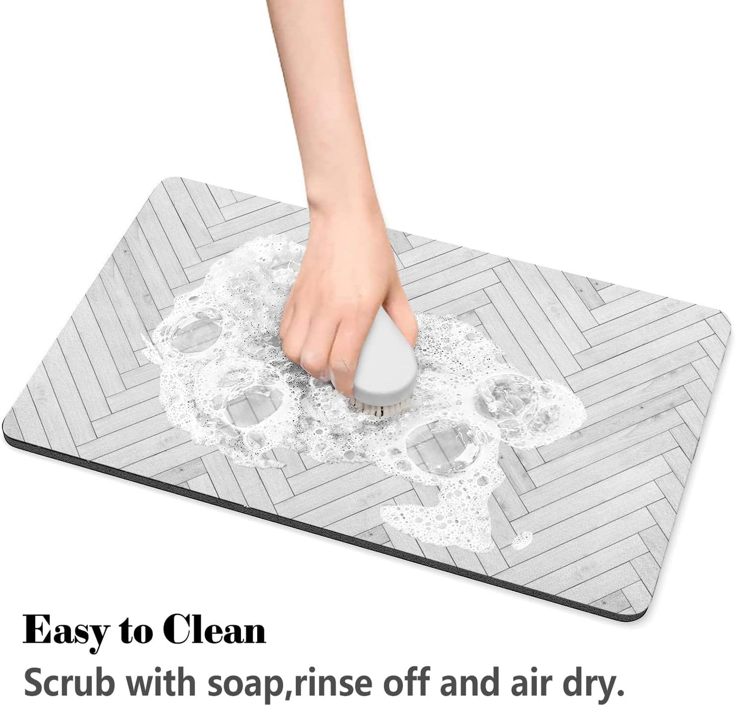 Dog Food Mats for Floors Absorbent, Pet Cat Food Mat - Quick Dry Dog Bowl Mats for Food and Water, Eco-Friendly Boho Pet Supplies