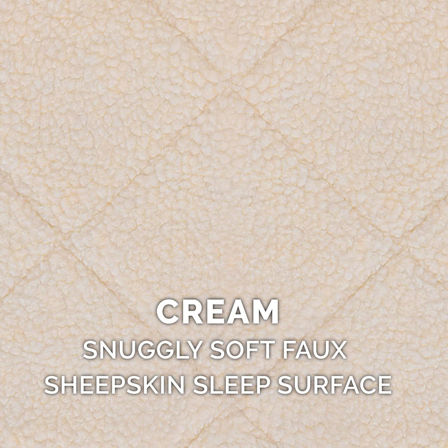 Furhaven Dog Bed for Extra Small Dogs & Indoor Cats, 100% Washable, Sized to Fit Crates - Sherpa Fleece Bolster Crate Pad - Cream, Extra Small