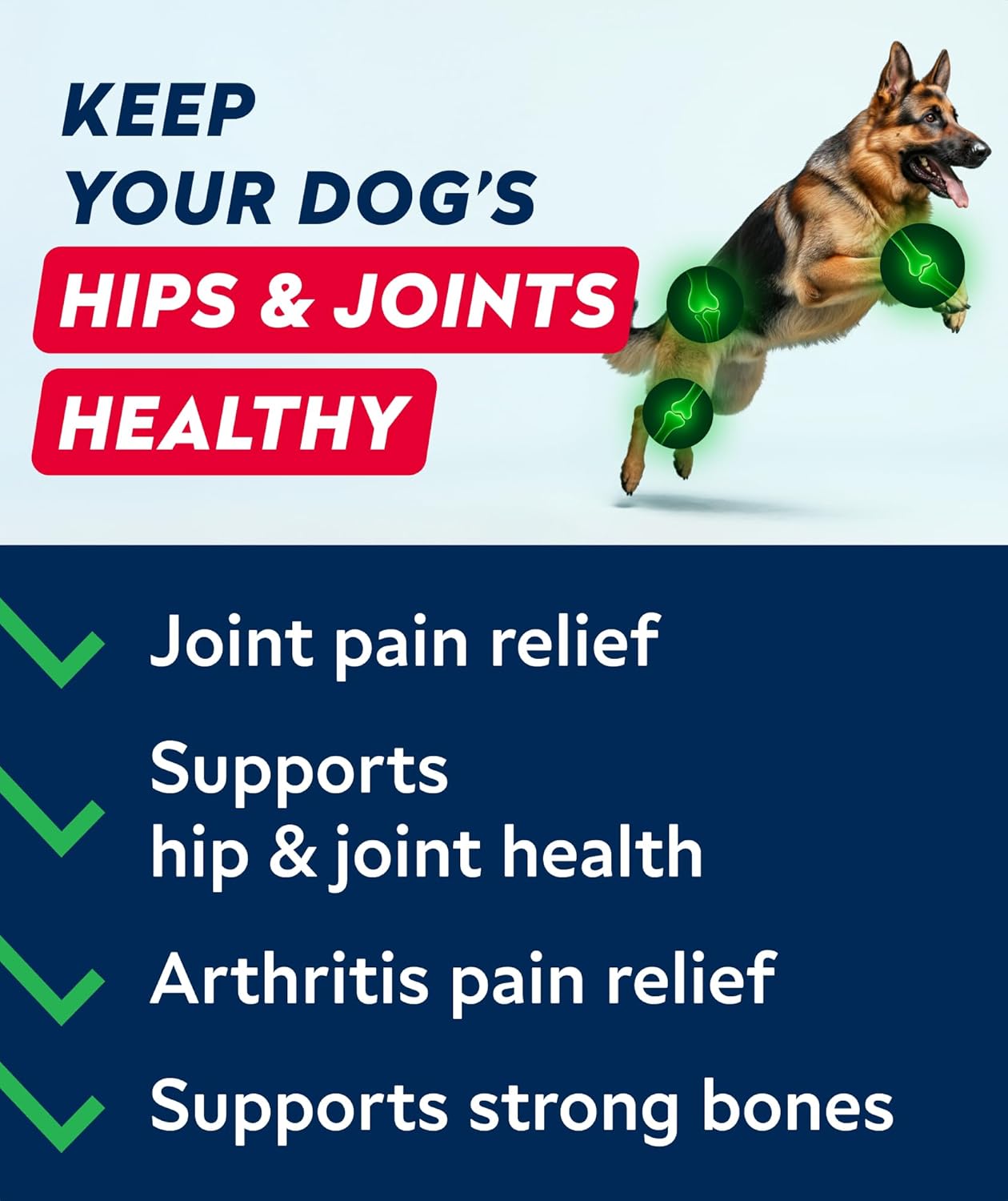 Glucosamine Treats for Dogs - Joint Supplement w/Omega-3 Fish Oil - Chondroitin, MSM - Advanced Mobility Chews - Joint Pain Relief - Hip & Joint Care - Peanut Butter Flavor - 180 Ct - Made in USA