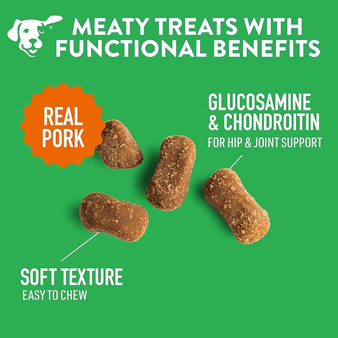 DOGSWELL Hip & Joint Soft & Chewy Dog Treats, Bacon, 14 oz. Bag