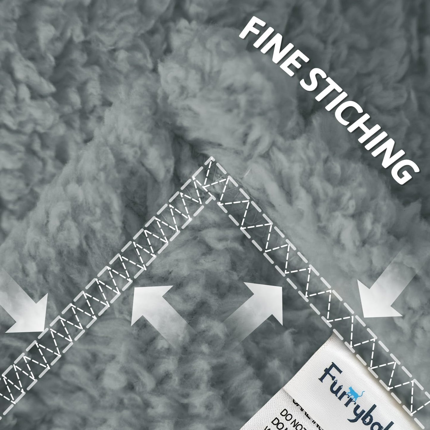 furrybaby Dog Blankets for Small Dogs, Puppy Small Fleece Blankets for Pets, Premium Cat Blanket, Sherpa Pet Blanket Washable for Pet Kitten Doggy (Grey, 24x32 in, S)