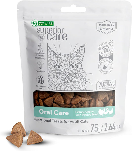 Nature's Protection Superior Care Oral Care Treats with Poultry for Adult Cats 2.64 oz
