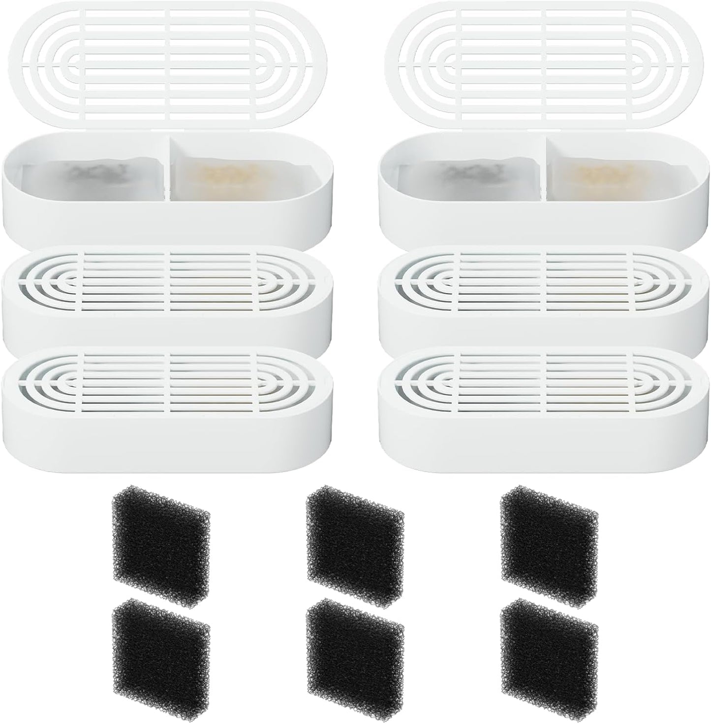 Dog Water Fountain for Large Dogs, 7L/1.8Gal 4200mAh Cordless Dog Water Dispenser, Stainless Steel Automatic Pet Water Fountain (6 Set Filters for 7L Dog Fountain)